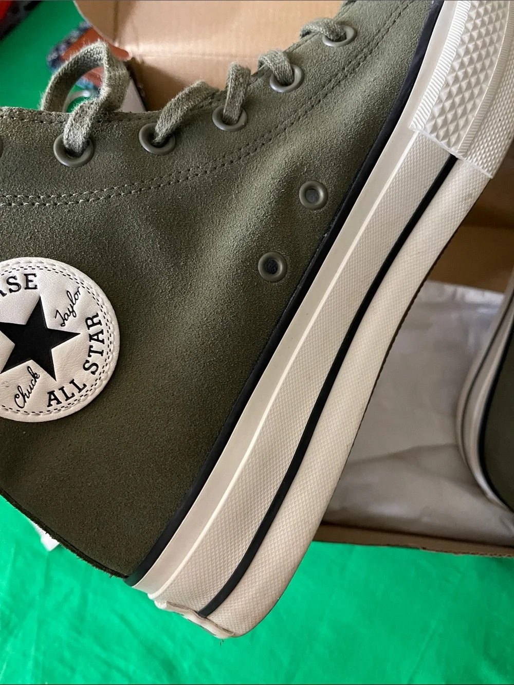 Converse Kids High Top Sneakers - Olive